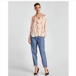 Zara | Bird Print Blouse